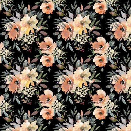 BABY ΦΟΥΤΕΡ DIGITAL PARADISE FLOWERS BLACK