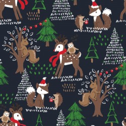 FOREST ANIMALS NAVY