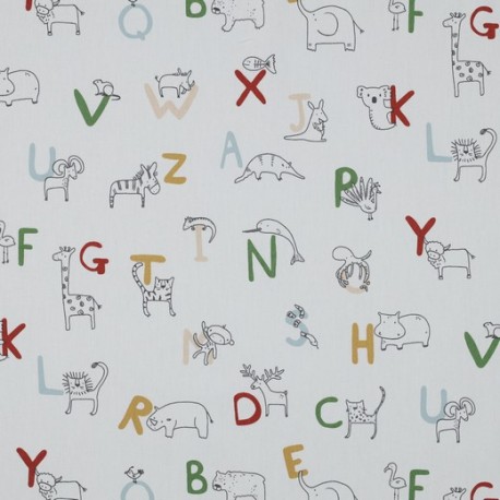 ORGANIC ANIMAL ALPHABETH - WHITE