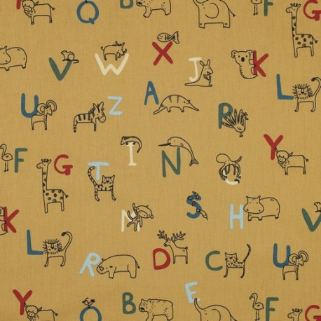 ORGANIC ANIMAL ALPHABETH -  MUSTARD