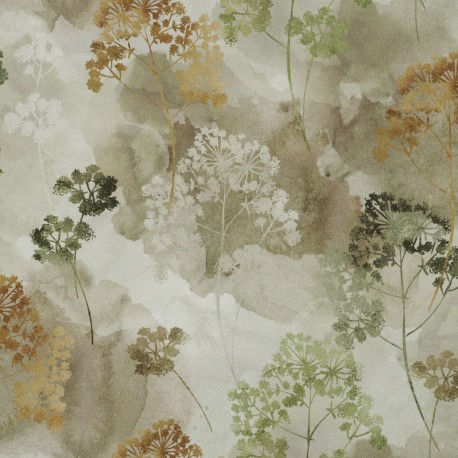 ΚΑΜΒΑΣ DIGITAL FLOWERS - LIGHT MOSS GREEN