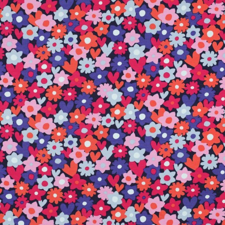ΖΕΡΣΕΪ  HAPPY FLOWERS BLUE RED