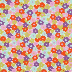 ΖΕΡΣΕΪ  HAPPY FLOWERS RED - LIME