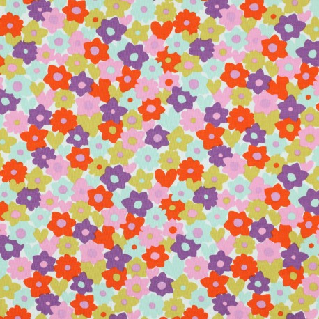 ΖΕΡΣΕΪ  HAPPY FLOWERS RED - LIME