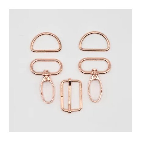 ΜΕΤΑΛΛΙΚΟ ΣΕΤ ΤΣΑΝΤΑΣ ROSE GOLD 25mm