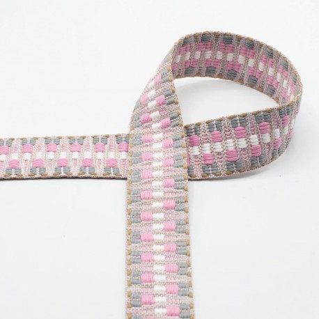 ΙΜΑΝΤΑΣ MULTICOLOR PINK - GREY 40mm