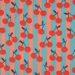 STRIPES CHERRIES LIGHT PETROL