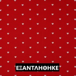 LITTLE HEARTS WHITE IN RED