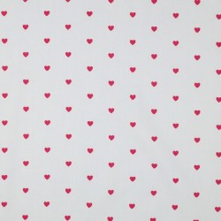 LITTLE HEARTS WHITE IN FUCHSIA