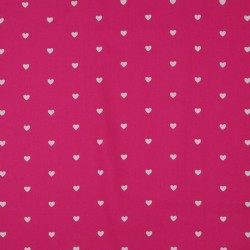 LITTLE HEARTS FUCHSIA IN WHITE