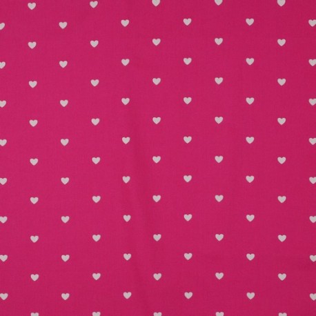 LITTLE HEARTS FUCHSIA IN WHITE