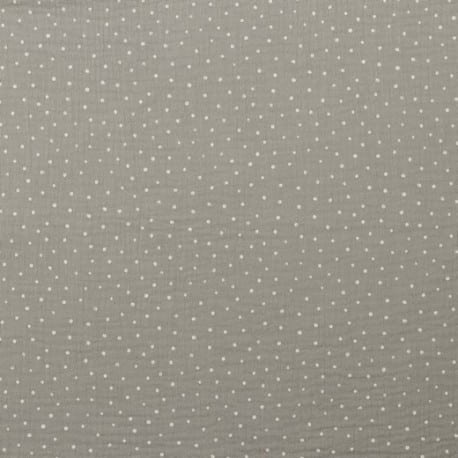 ΜΟΥΣΕΛΙΝΑ ΒΑΜΒΑΚΕΡΗ LITTLE DOTS GREY