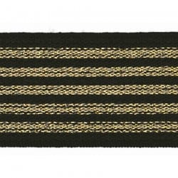 ΛΑΣΤΙΧΟ ΕΞΩΤΕΡΙΚΟ ΦΟΥΣΤΑΣ 25mm LUREX BLACK - GOLD