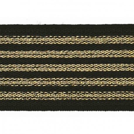 ΛΑΣΤΙΧΟ ΕΞΩΤΕΡΙΚΟ ΦΟΥΣΤΑΣ 25mm LUREX BLACK - GOLD