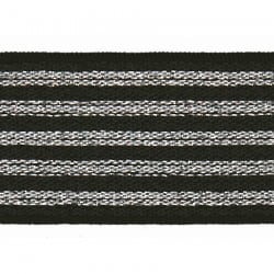 ΛΑΣΤΙΧΟ ΕΞΩΤΕΡΙΚΟ ΦΟΥΣΤΑΣ 25mm LUREX BLACK - SILVER
