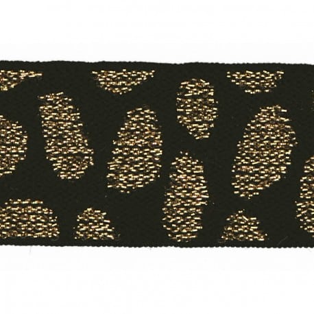 ΛΑΣΤΙΧΟ ΕΞΩΤΕΡΙΚΟ ΦΟΥΣΤΑΣ 25mm LUREX LEOPARD GOLD