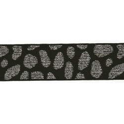 ΛΑΣΤΙΧΟ ΕΞΩΤΕΡΙΚΟ ΦΟΥΣΤΑΣ 25mm LUREX LEOPARD SILVER