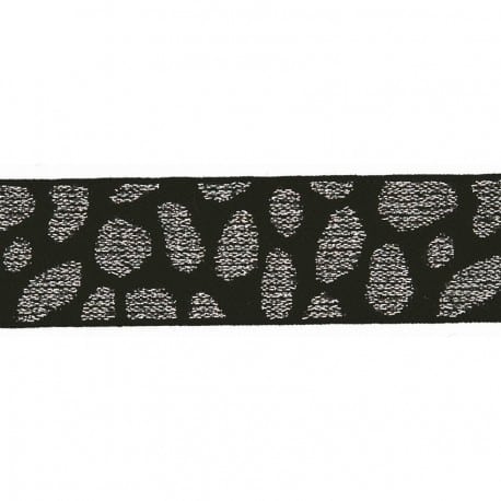 ΛΑΣΤΙΧΟ ΕΞΩΤΕΡΙΚΟ ΦΟΥΣΤΑΣ 25mm LUREX LEOPARD SILVER