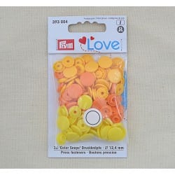 Πλαστικά κουμπώματα Πορτοκάλι - Κίτρινο