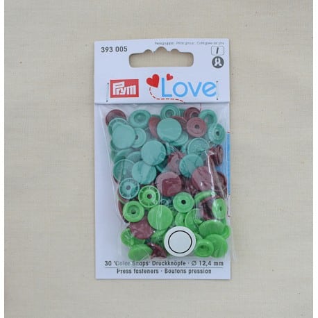 Πλαστικά κουμπώματα Πράσινο - Καφέ - Πετρόλ