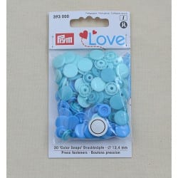 Πλαστικά κουμπώματα Σιέλ - Τυρκουαζ - Μπλε